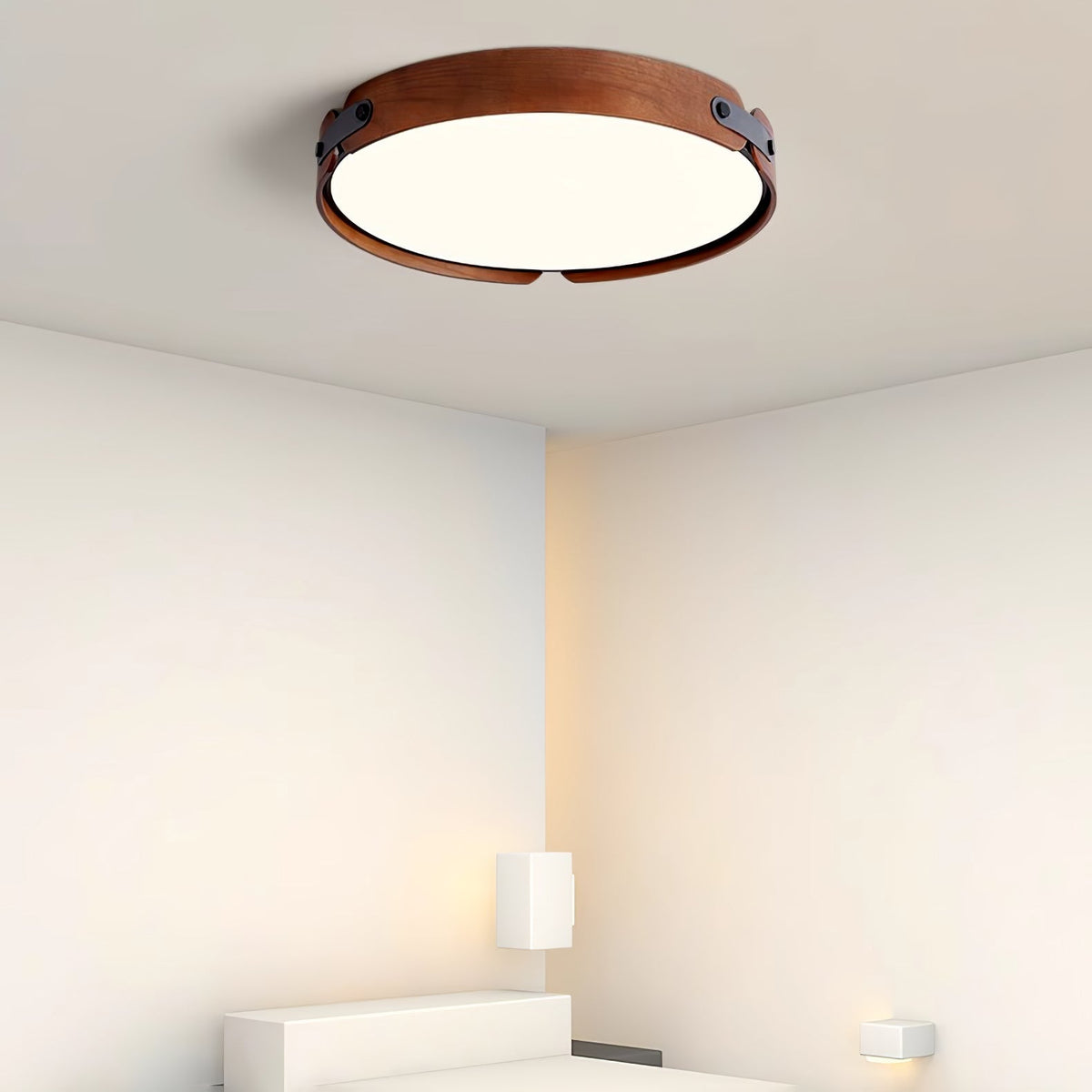 Enva Wood Flush Mount Ceiling Light