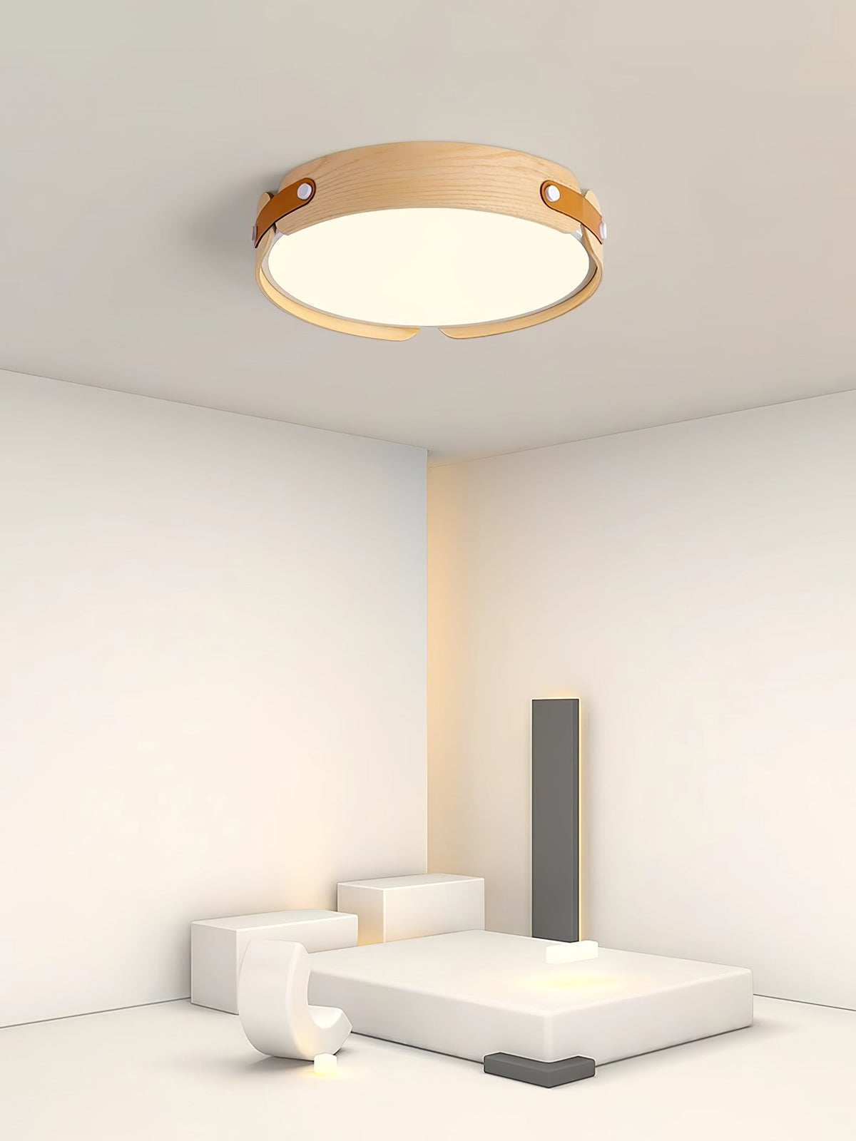 Enva Wood Flush Mount Ceiling Light