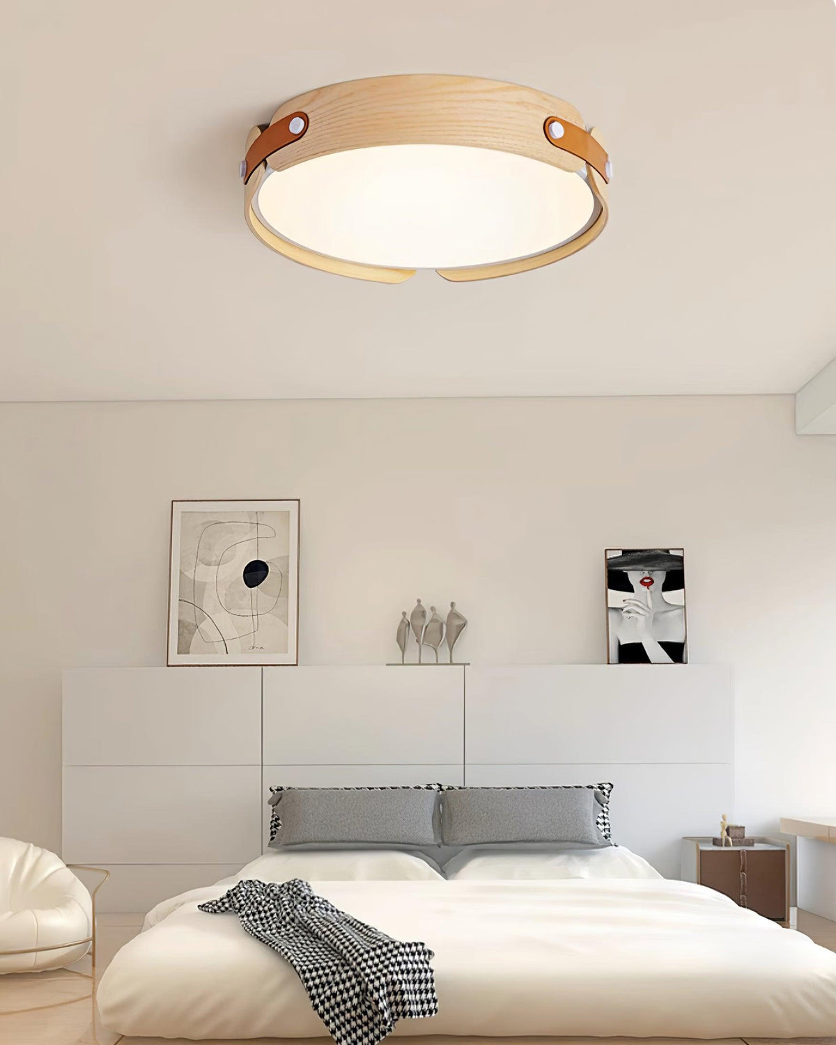 Enva Wood Flush Mount Ceiling Light