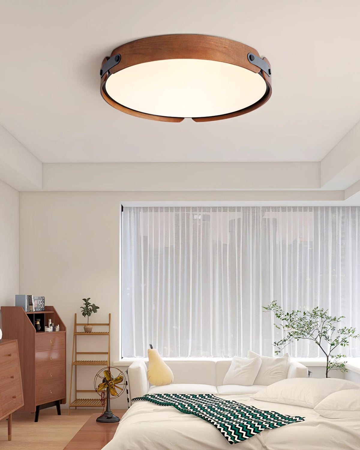 Enva Wood Flush Mount Ceiling Light