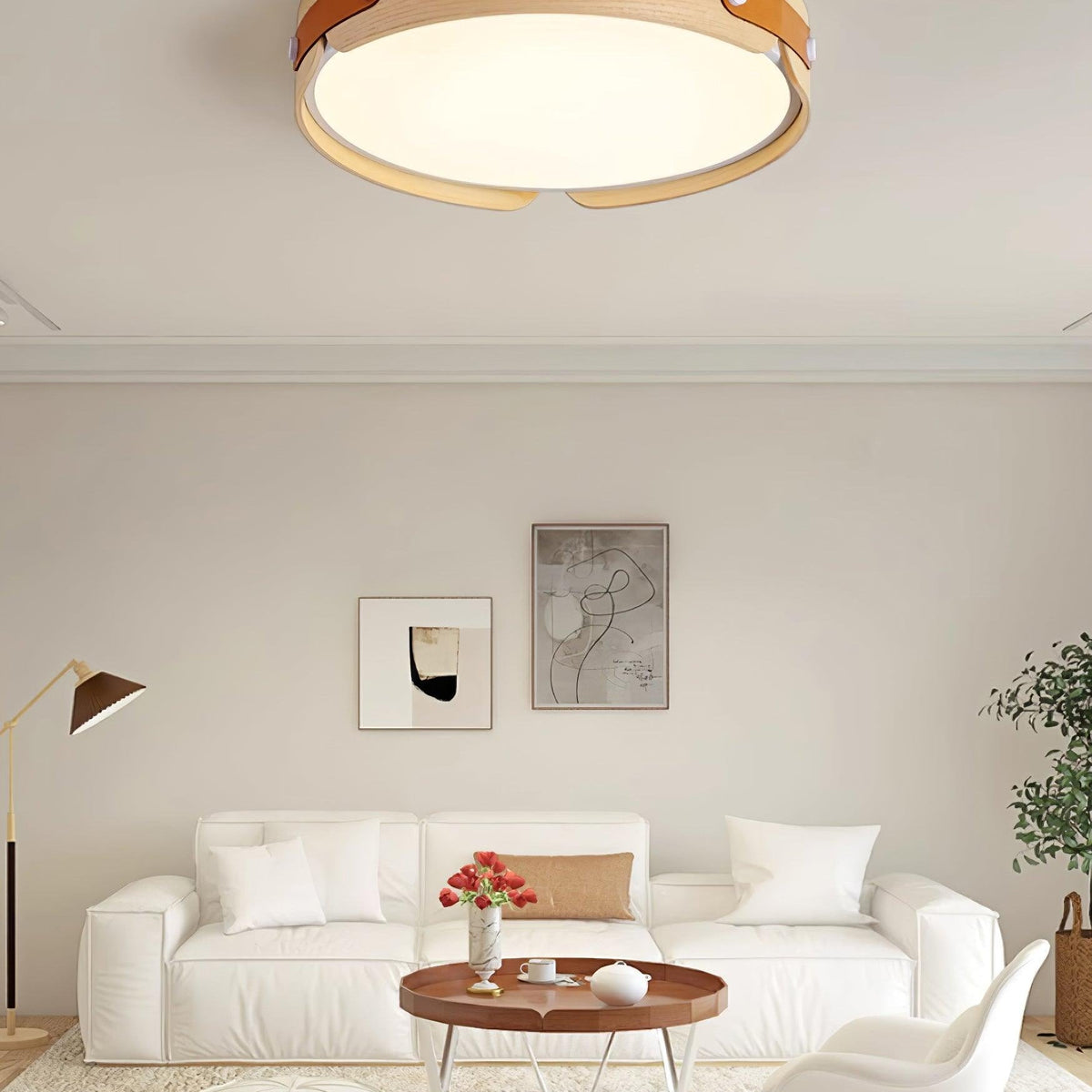 Echo Modern Minimalist Wood Ceiling Light
