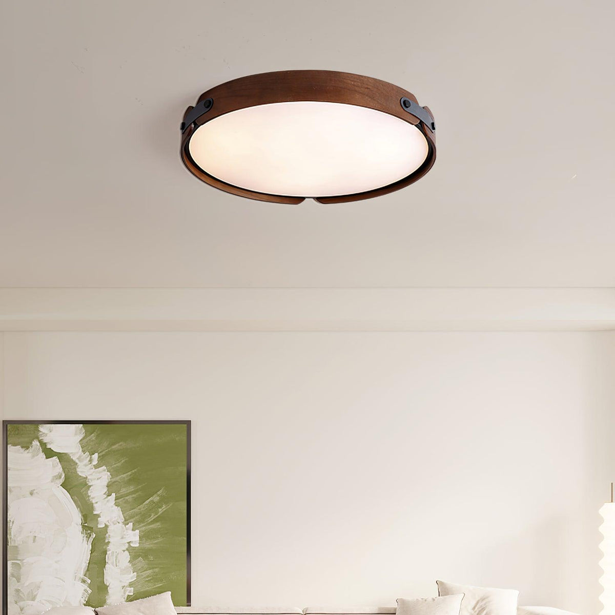 Enva Wood Flush Mount Ceiling Light