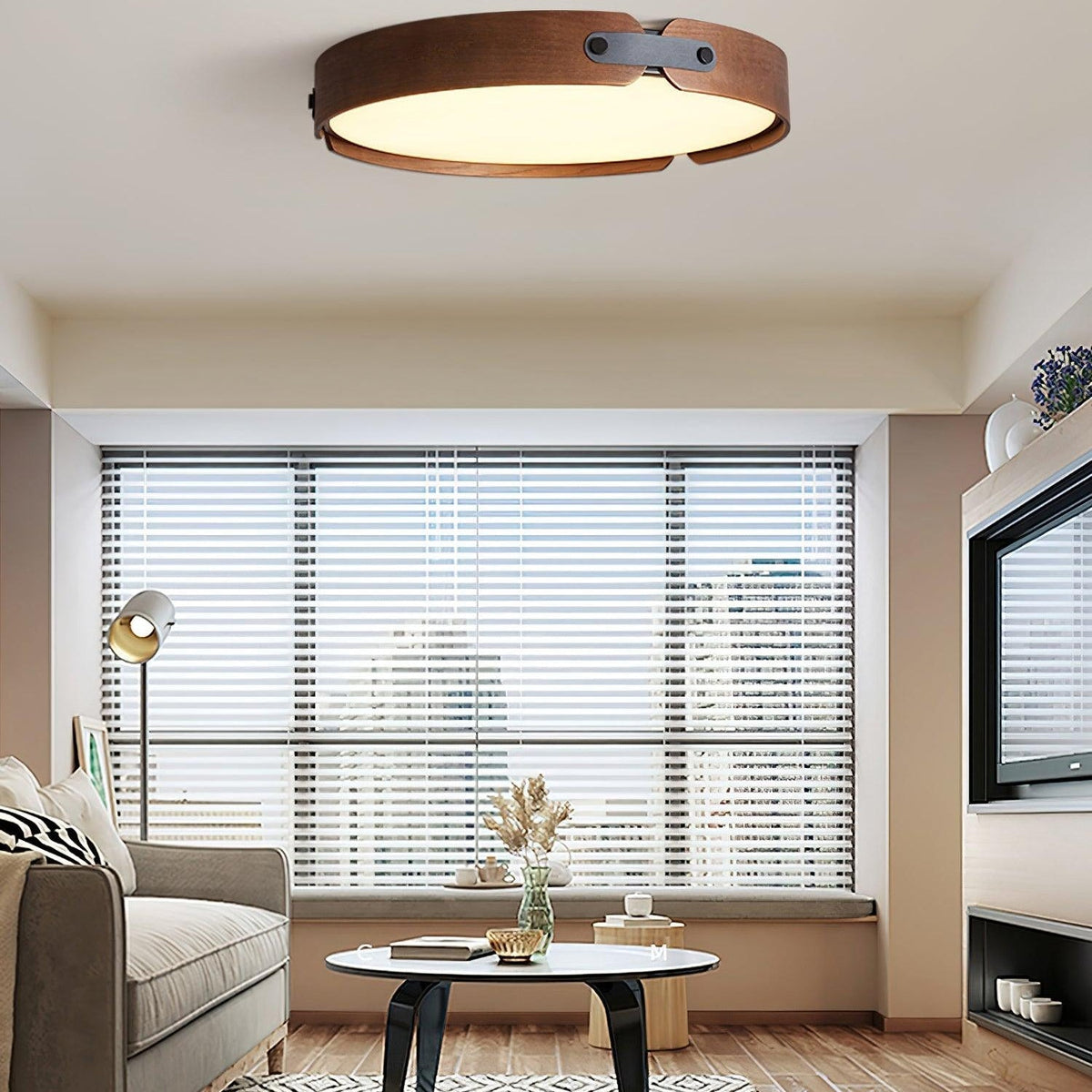 Echo Modern Minimalist Wood Ceiling Light