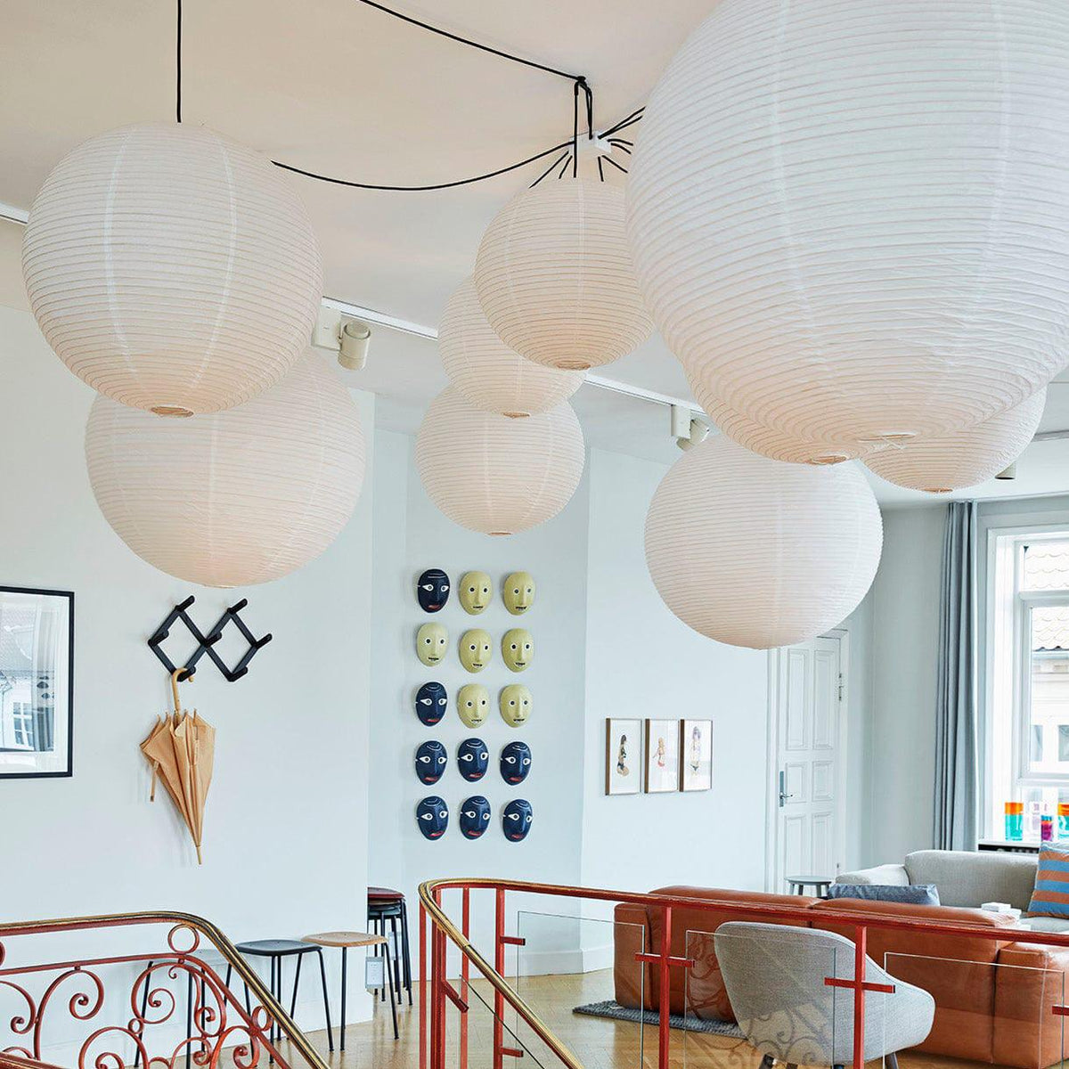 Niveriella Pendant Lamp Paper Lantern for Living Room