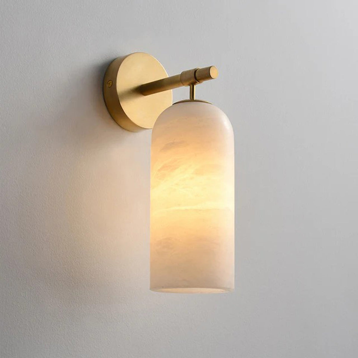 Posha Pillar Alabaster Indoor Wall Light