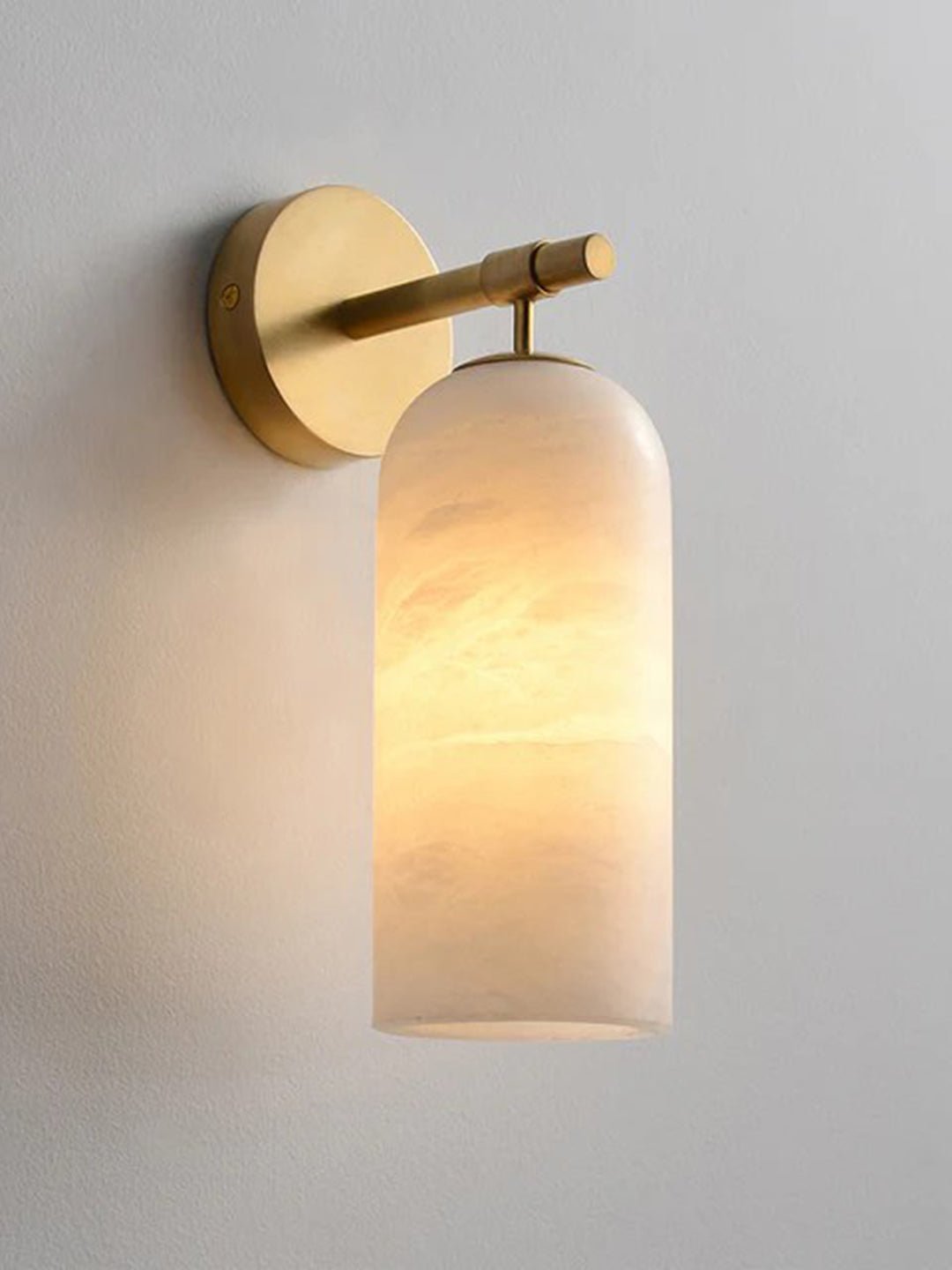 Posha Pillar Alabaster Indoor Wall Light