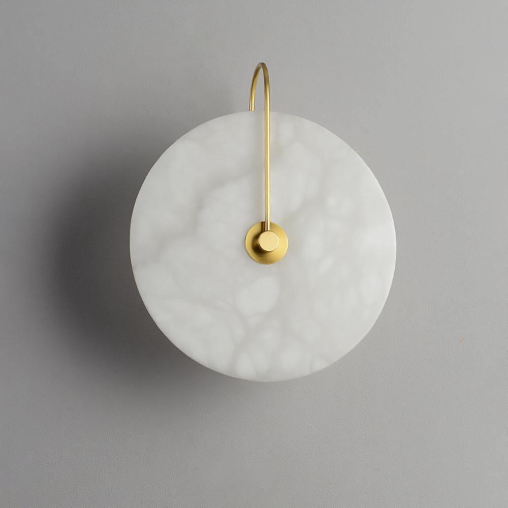 Elora Alabaster LED Wall Lamp Round Iconic Circular