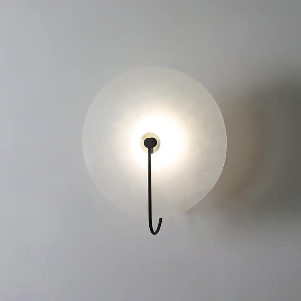Elora Alabaster LED Wall Lamp Round Iconic Circular
