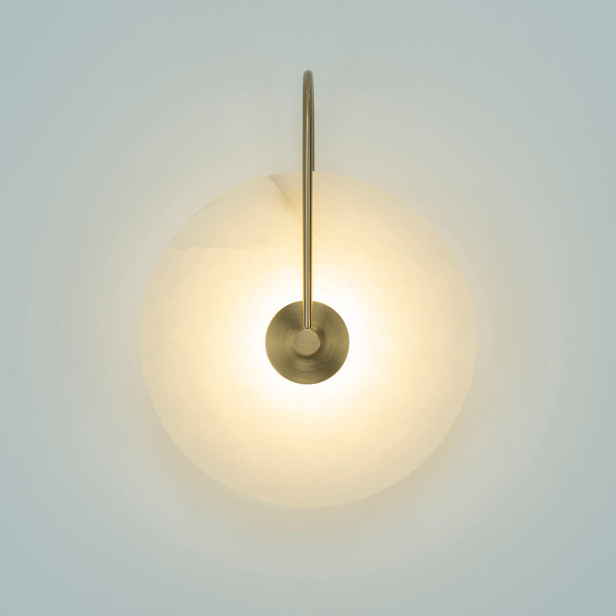 Elora Alabaster LED Wall Lamp Round Iconic Circular
