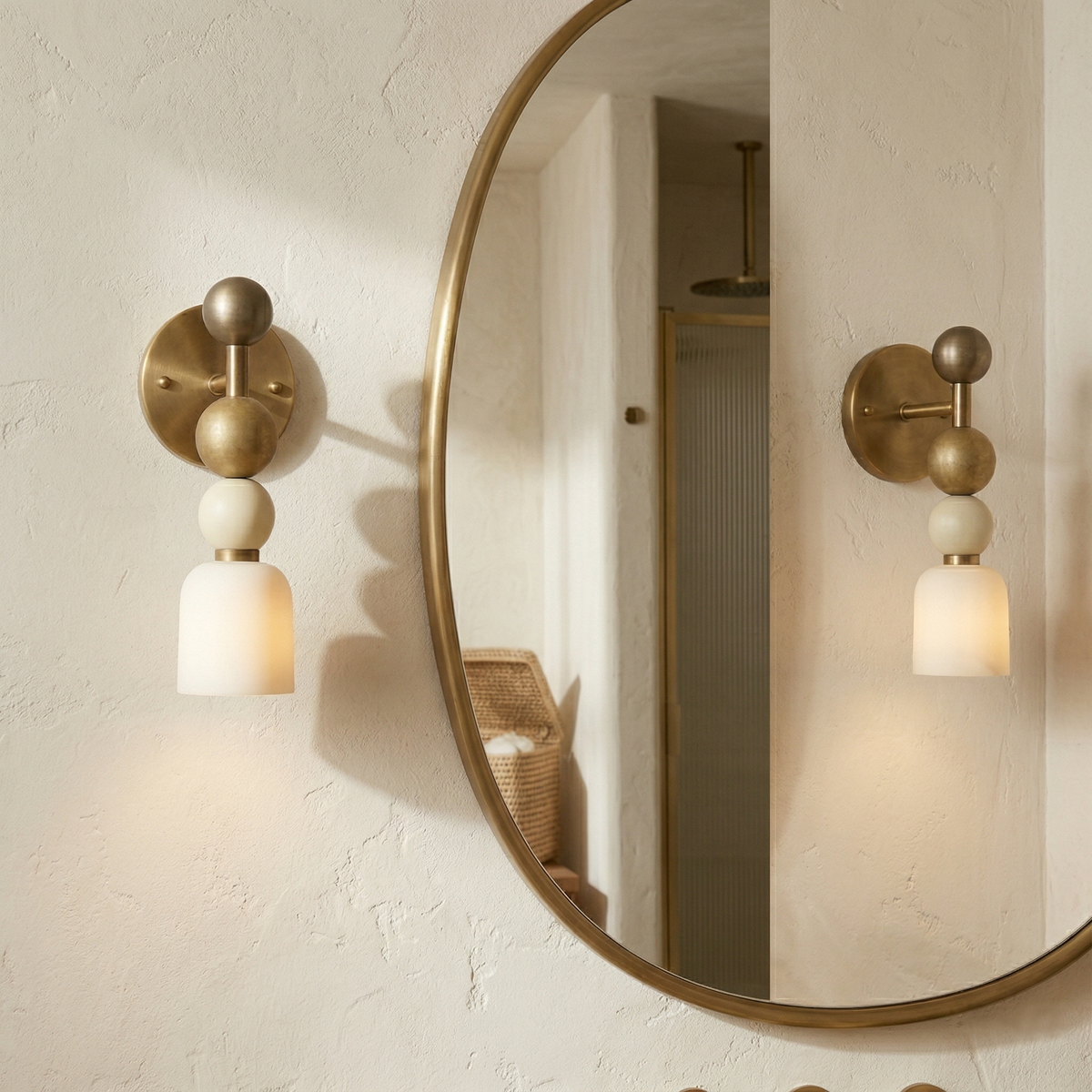 Zabel Alabaster Indoor Wall Light