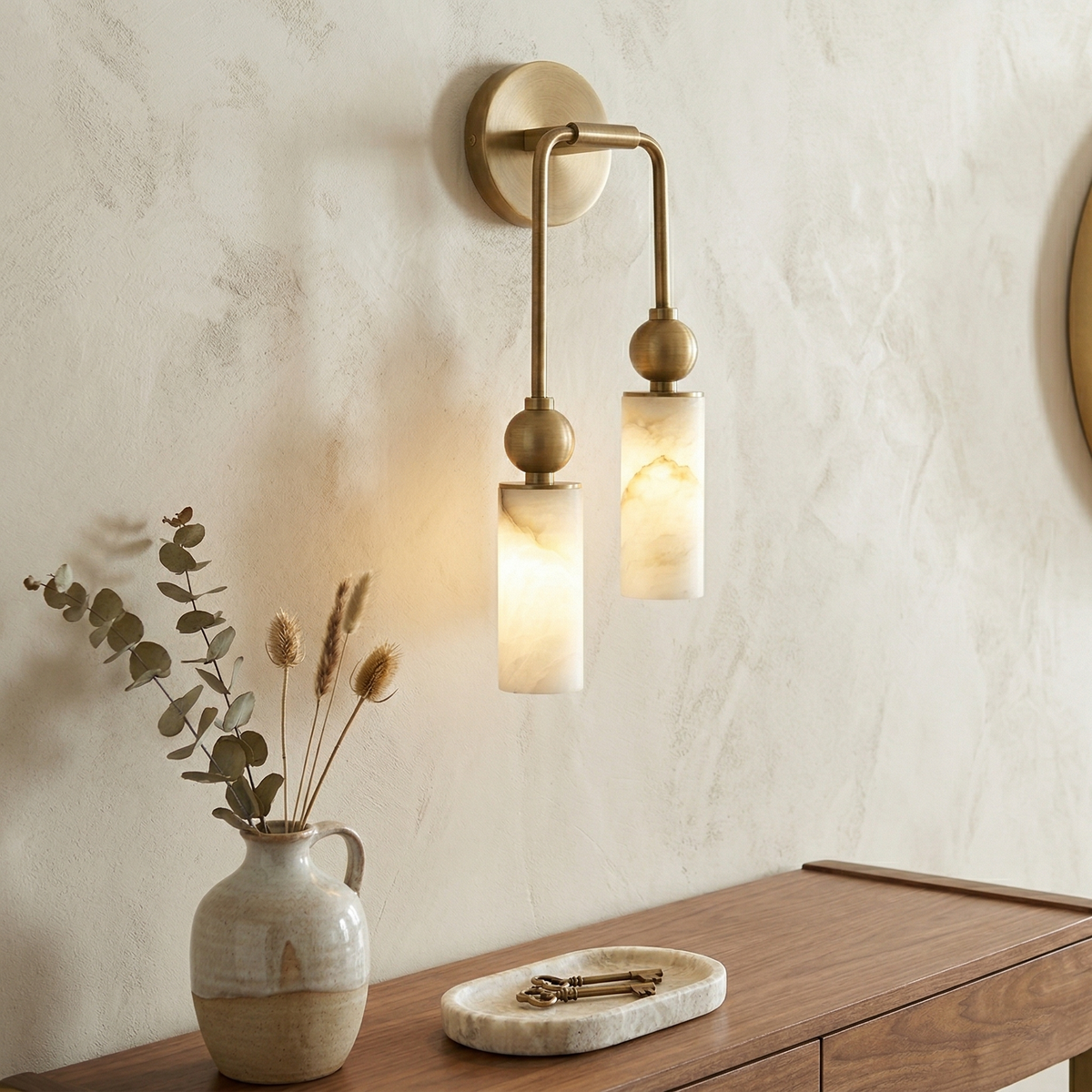 Javen Alabaster Indoor Wall Light