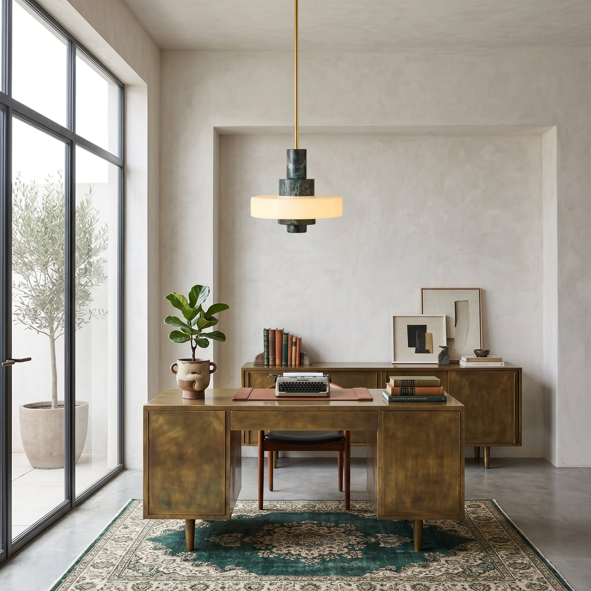Mercury Green Marble Pendant Lamp