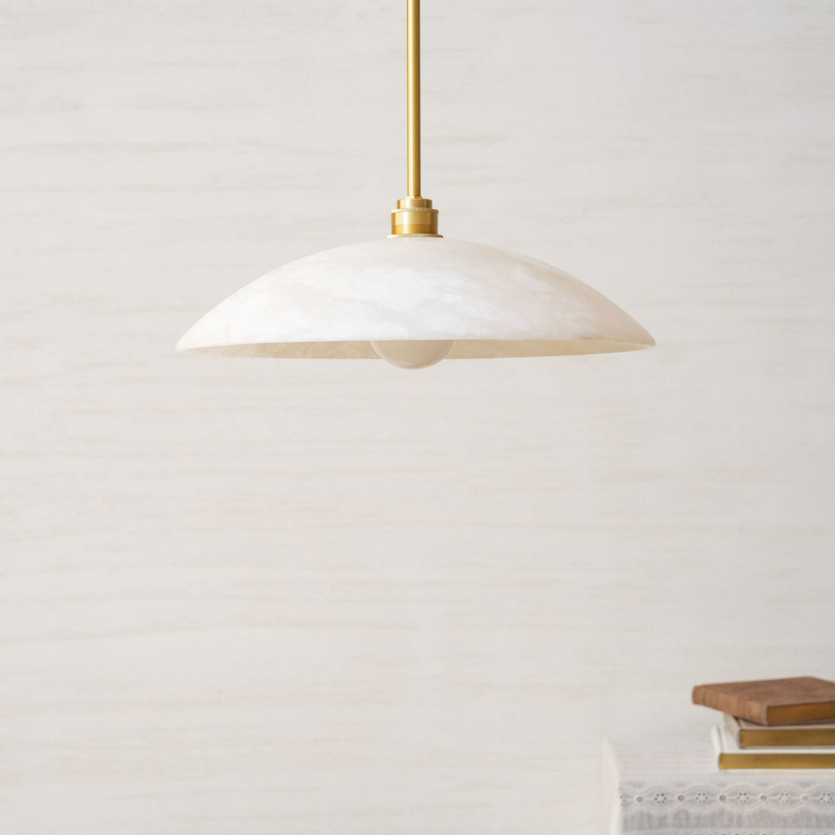 Gesol Alabaster Dome Pendant Light