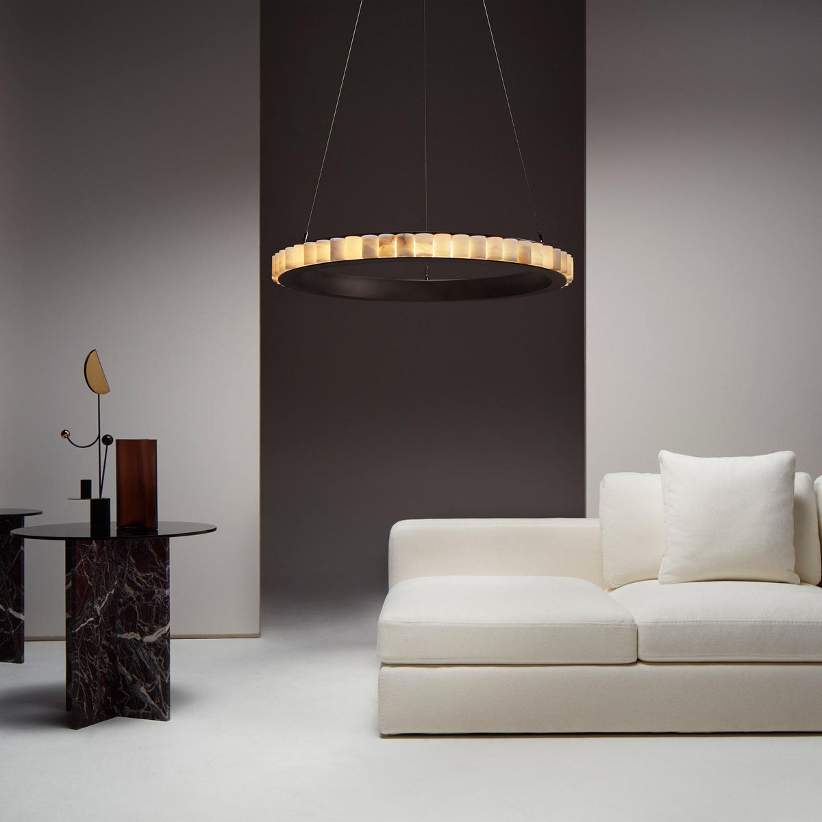 Aurelia Double Ring Alabaster Chandelier