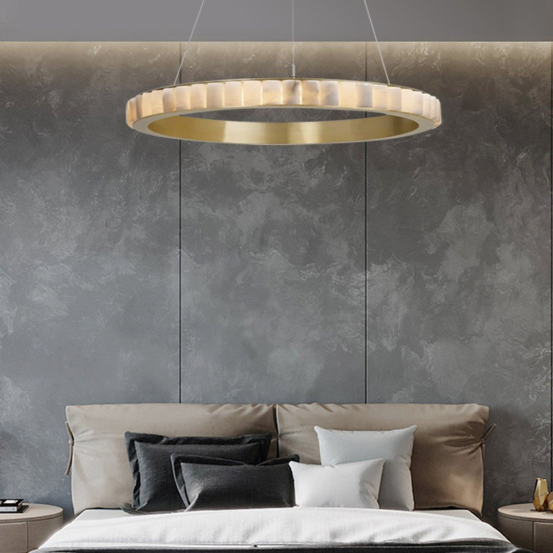 Aurelia Double Ring Alabaster Chandelier