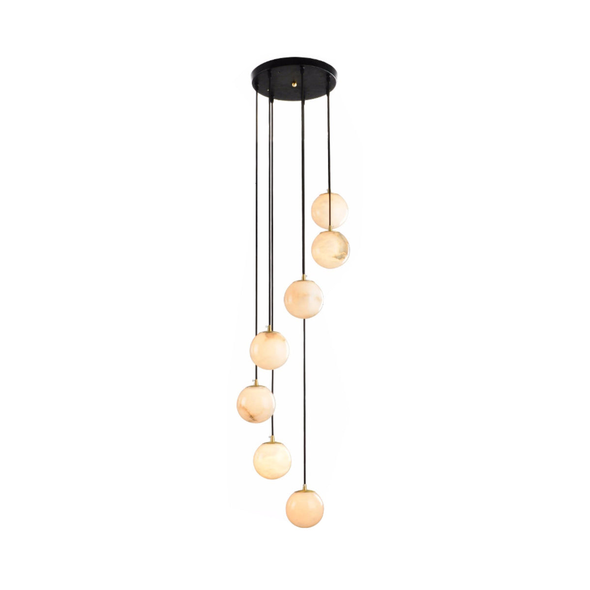 Gloruvye Balls Modern Cluster Alabaster  Chandelier