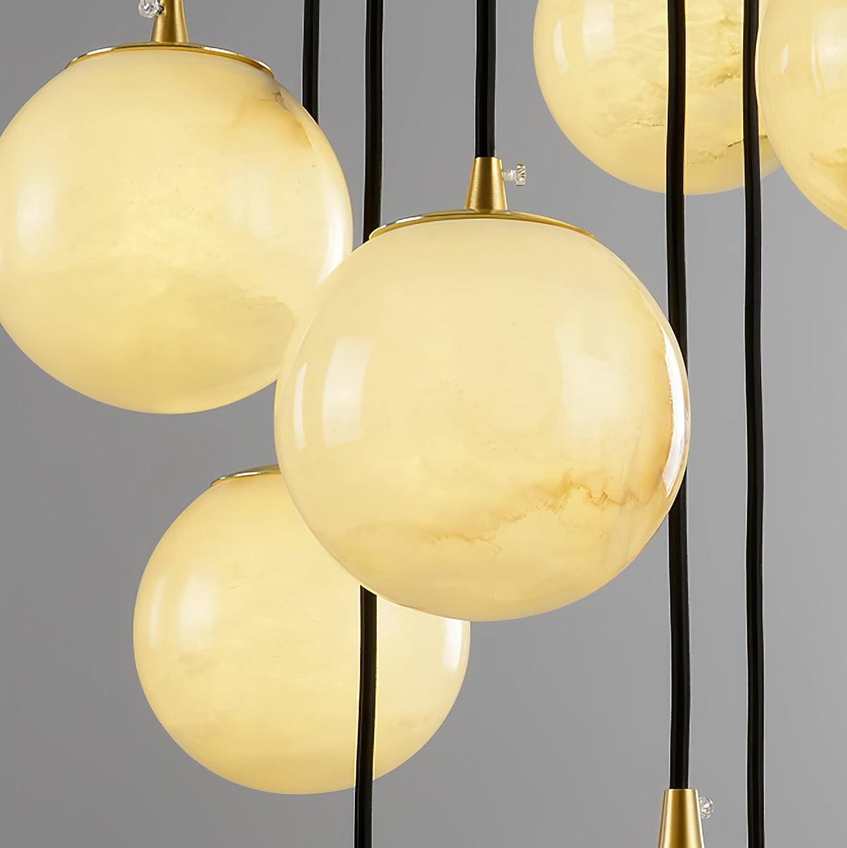 Gloruvye Balls Modern Cluster Alabaster  Chandelier