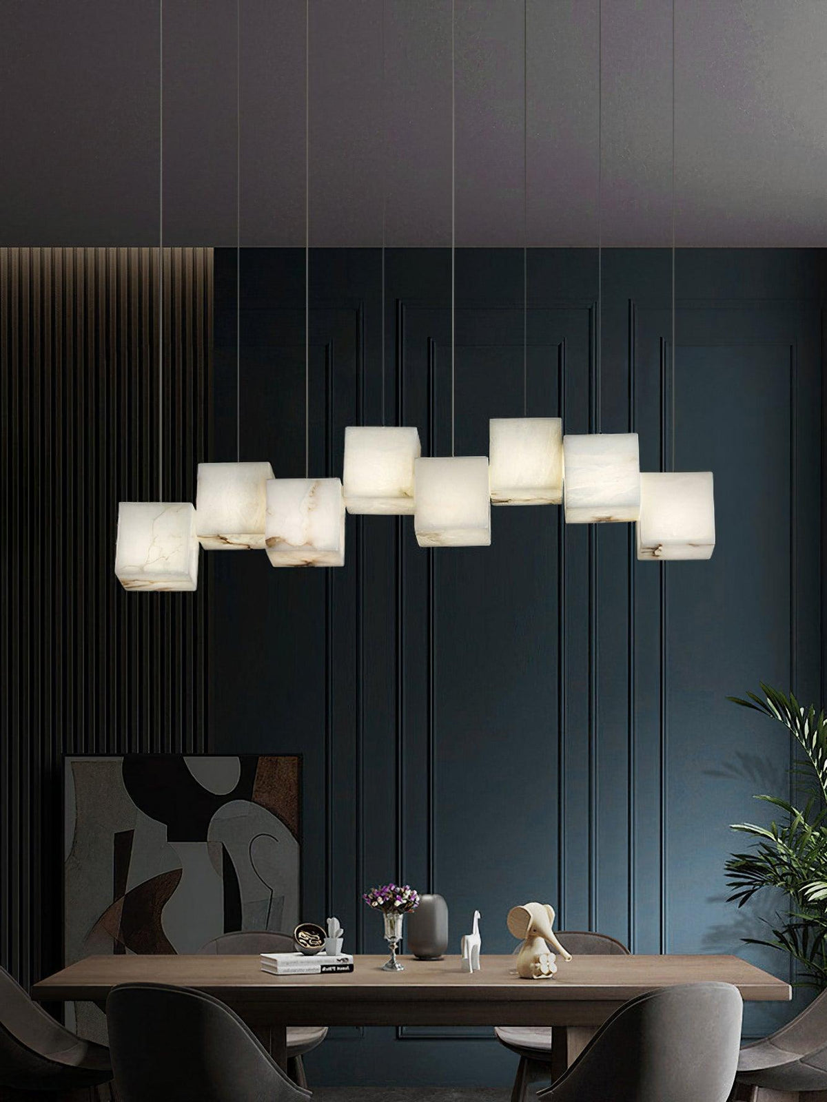 Eurraeel Alabaster Spiral Chandelier
