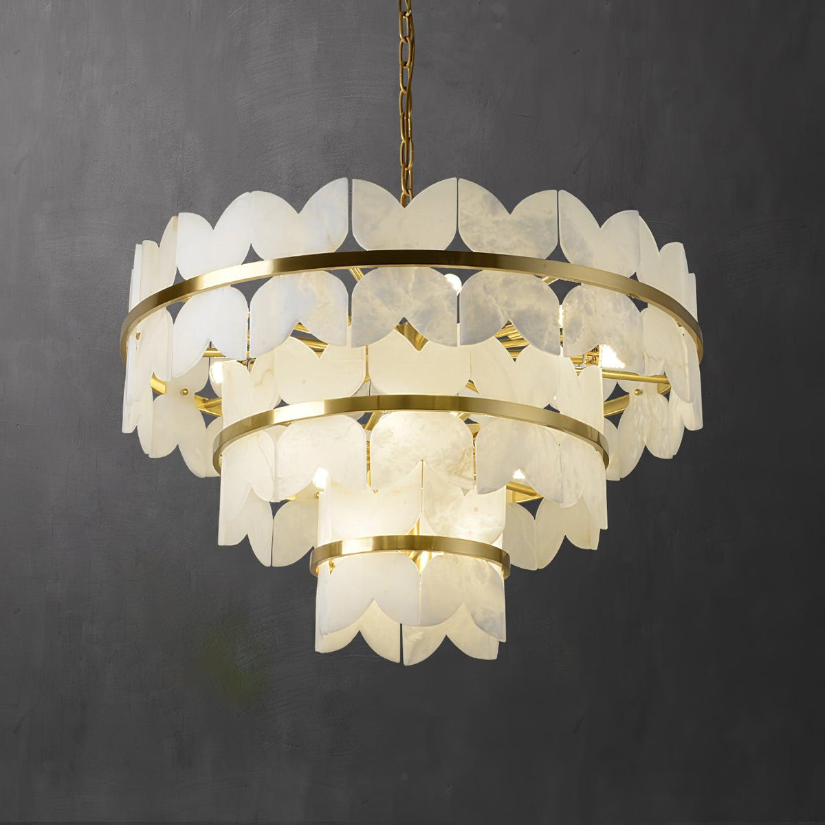 Seraphina Vintage Alabaster Chandelier Light