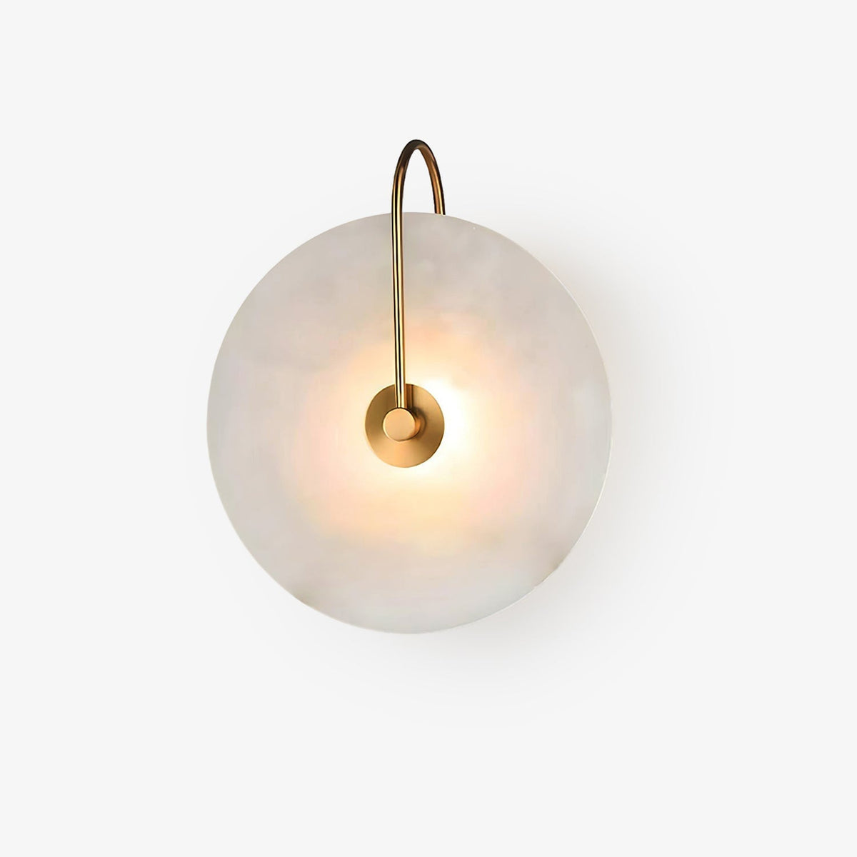 Elora Alabaster LED Wall Lamp Round Iconic Circular