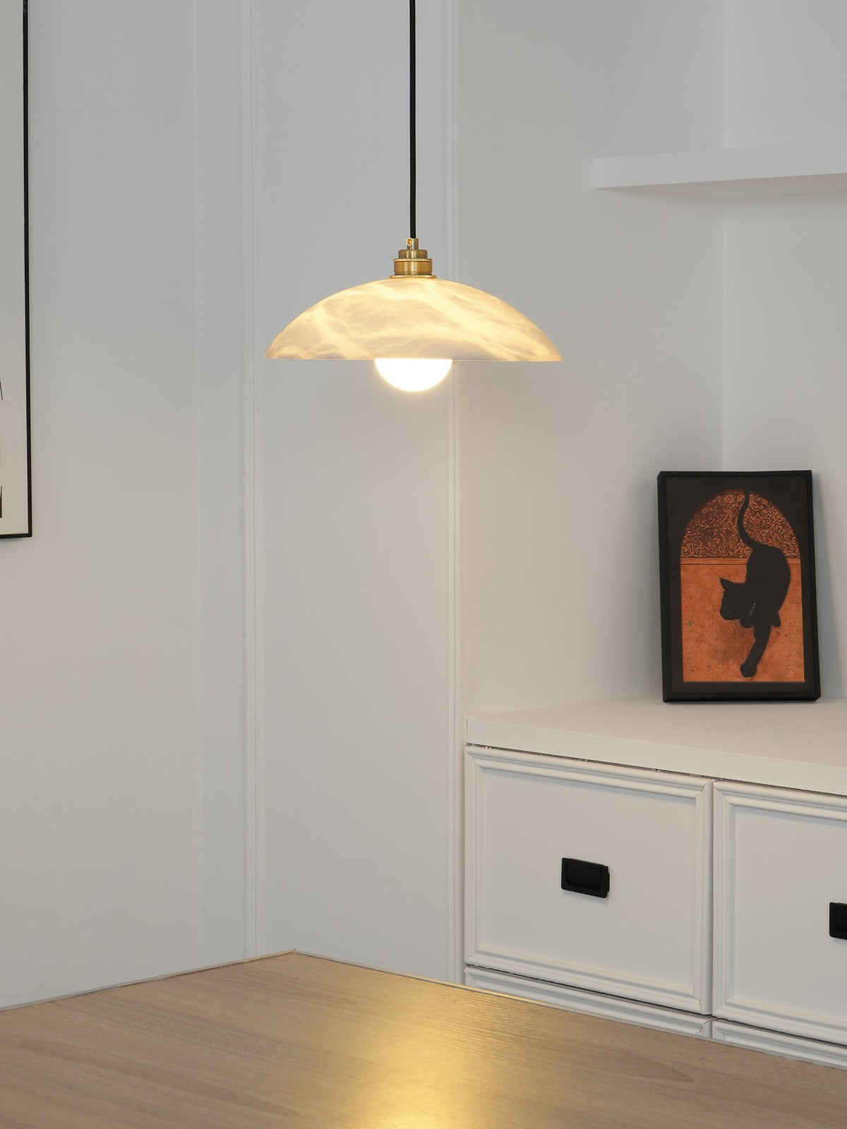 Gesol Alabaster Dome Pendant Light