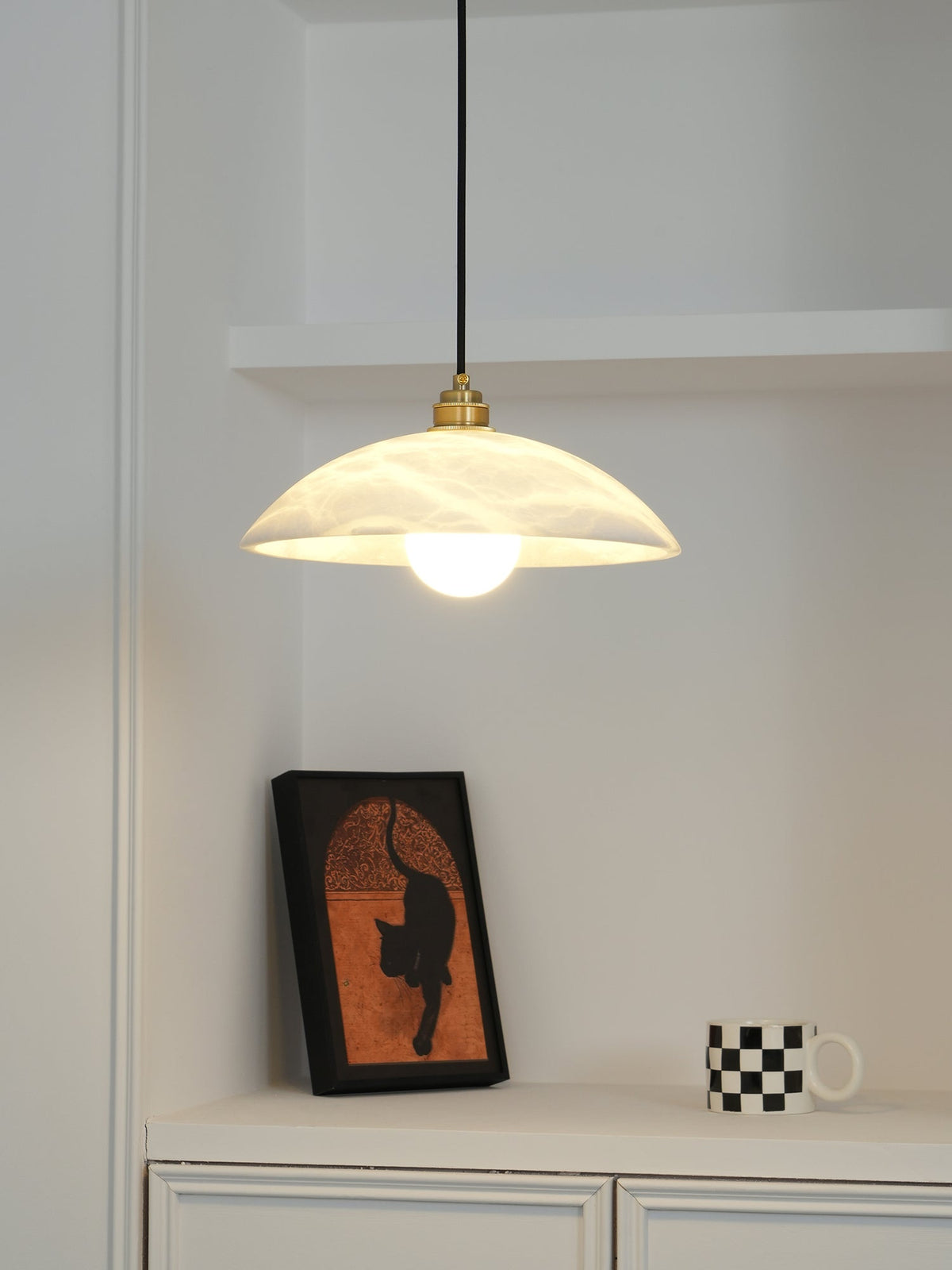 Gesol Alabaster Dome Pendant Light