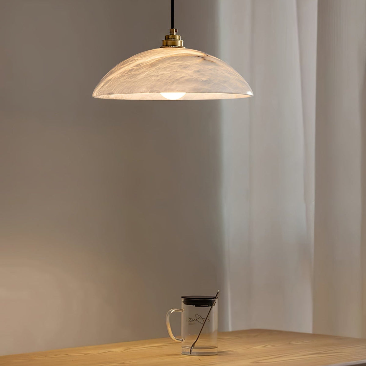 Nerea Minimalist Alabaster Pendant Light