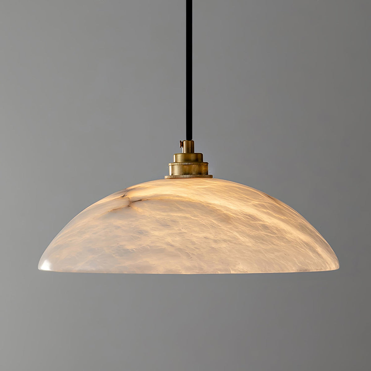Gesol Alabaster Dome Pendant Light