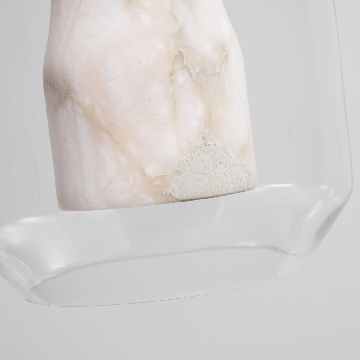 Yikia Alabaster Glass Cylinder Pendant Light