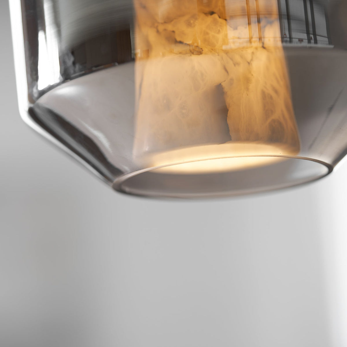 Yikia Alabaster Glass Cylinder Pendant Light