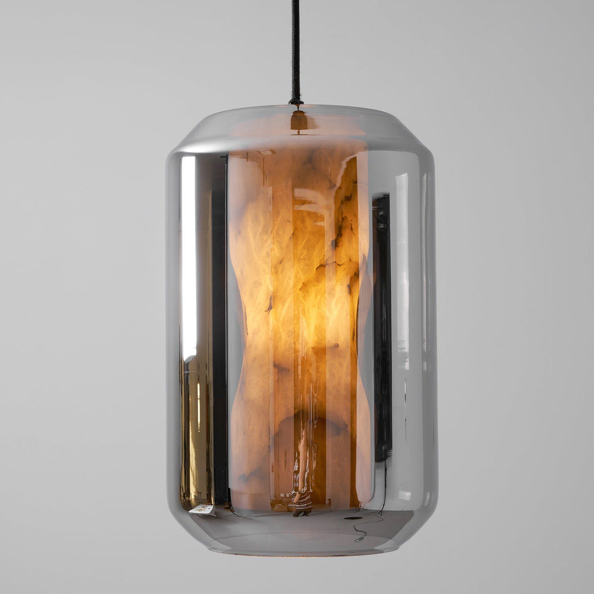 Yikia Alabaster Glass Cylinder Pendant Light