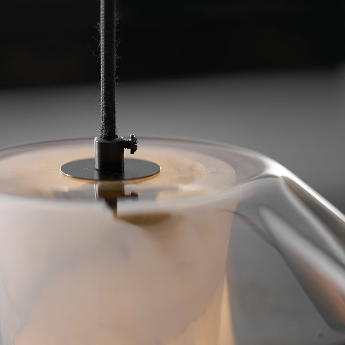 Yikia Alabaster Glass Cylinder Pendant Light