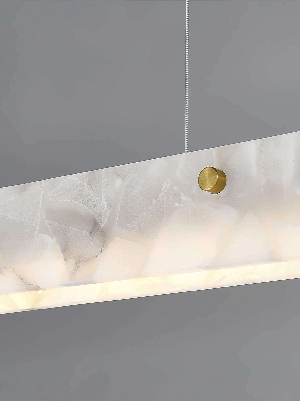 Vexor LED Modern Linear Alabaster Pendant Light