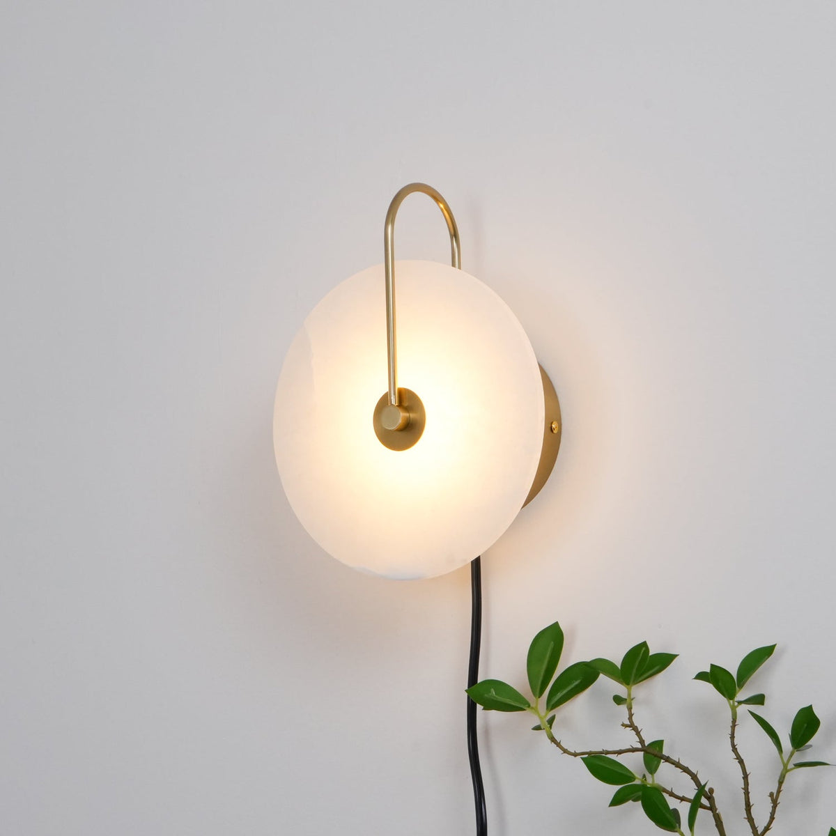 Ceraeyra Alabaster Globe Wall Light