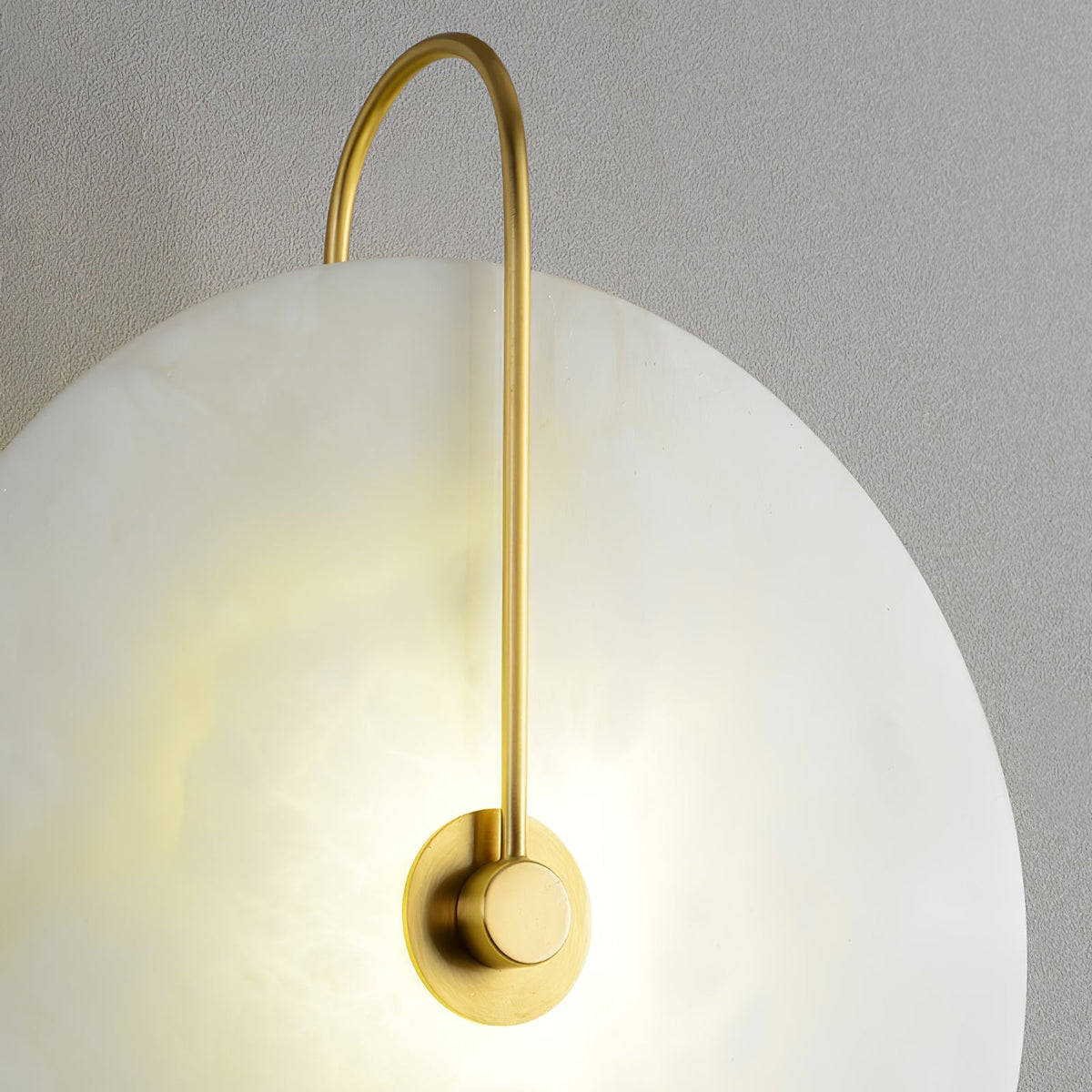 Elora Alabaster LED Wall Lamp Round Iconic Circular