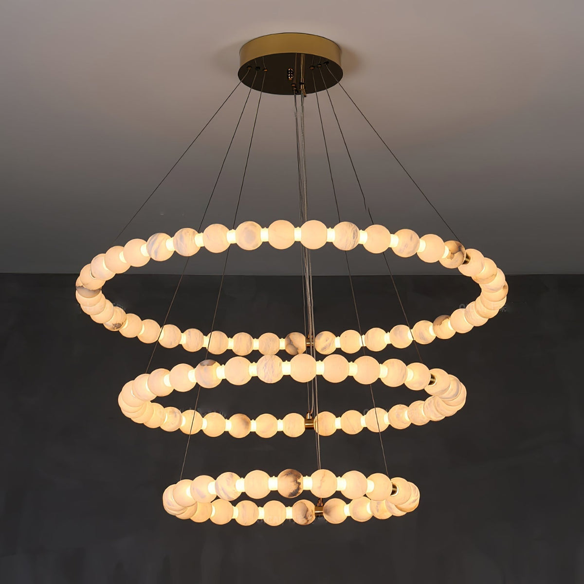Eirelian Modern Alabaster Pendant Light Chandelier