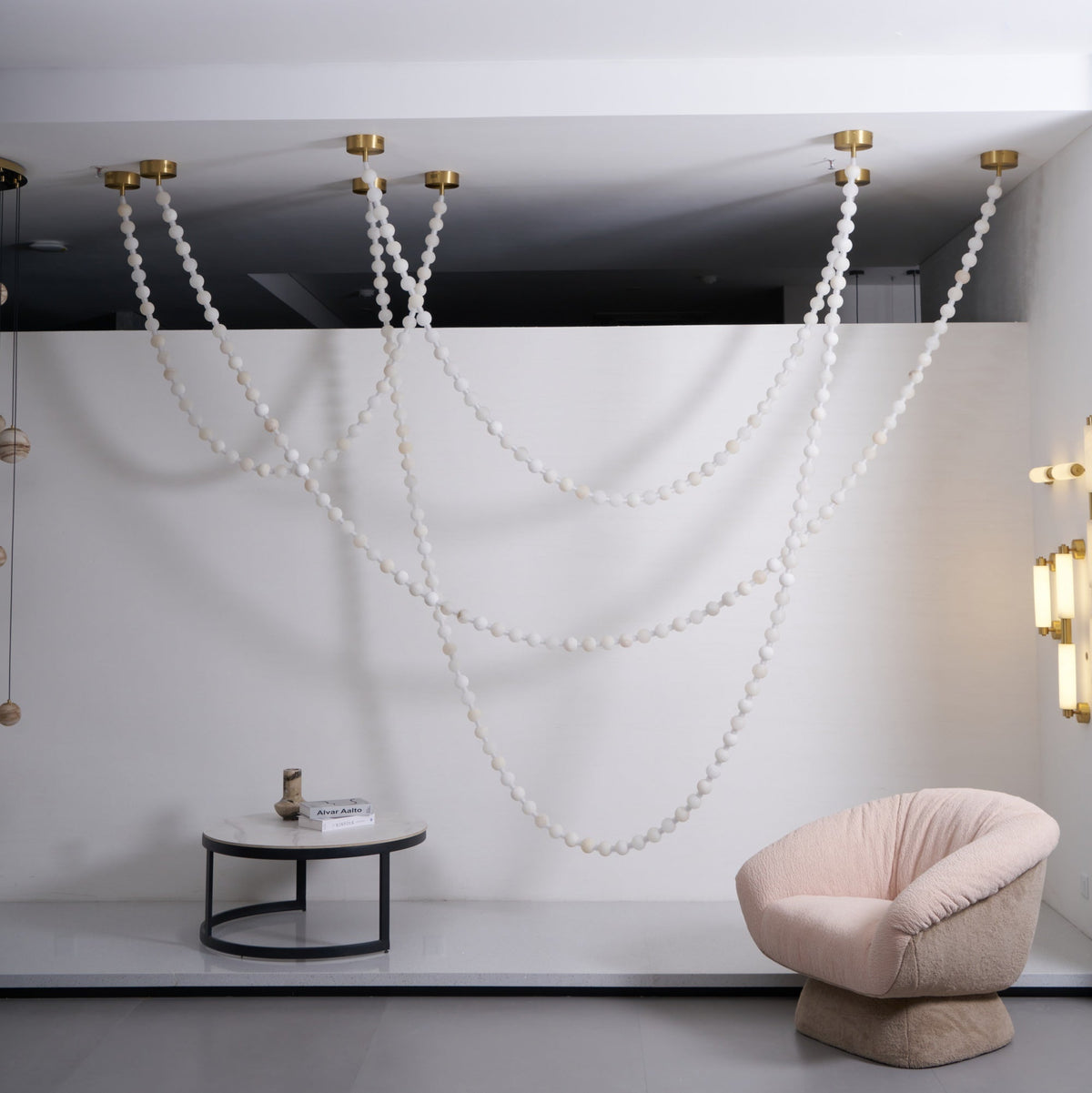 Grempt Alabaster Pearl Necklace Chandelier