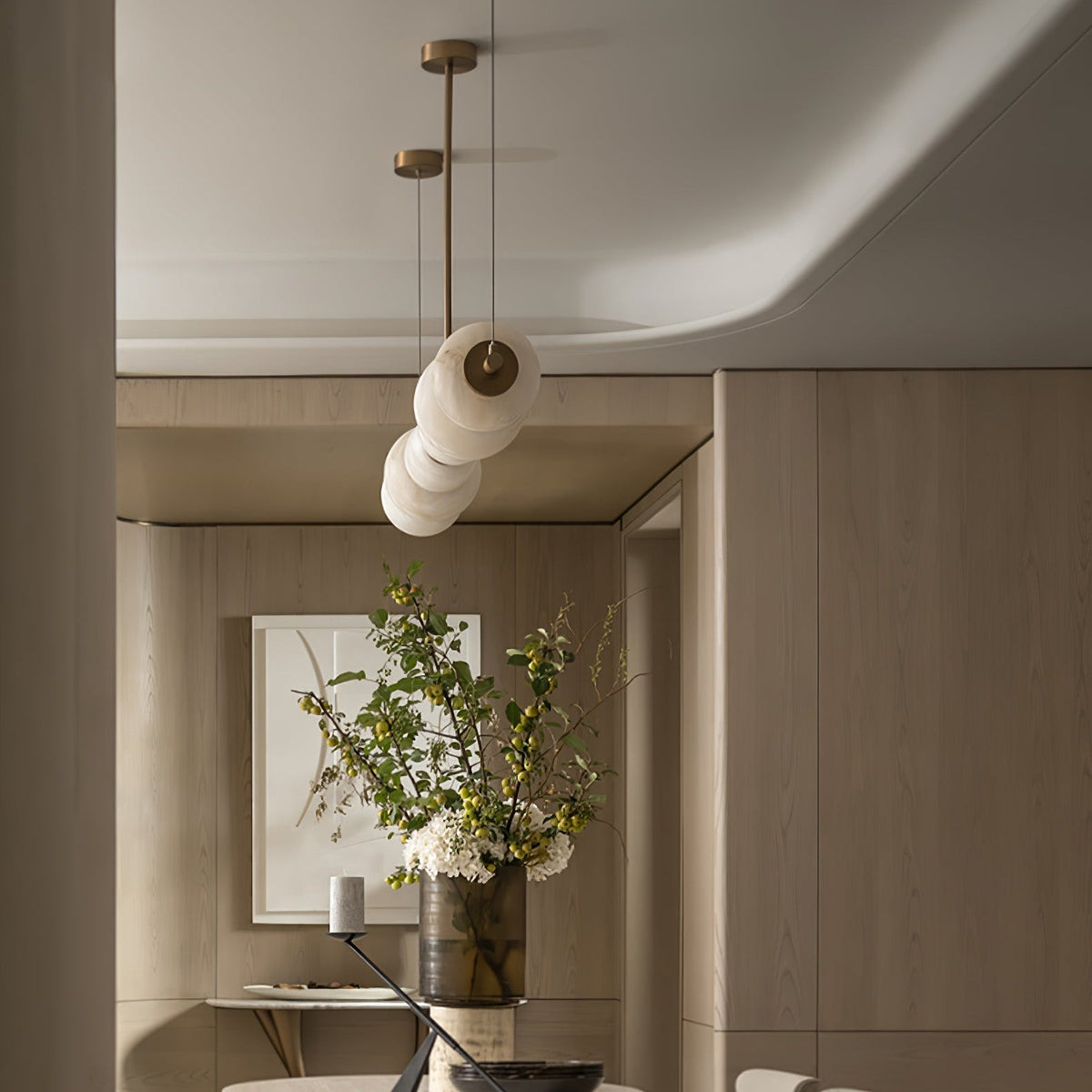 Saroa Alabaster Linear Pendant Light