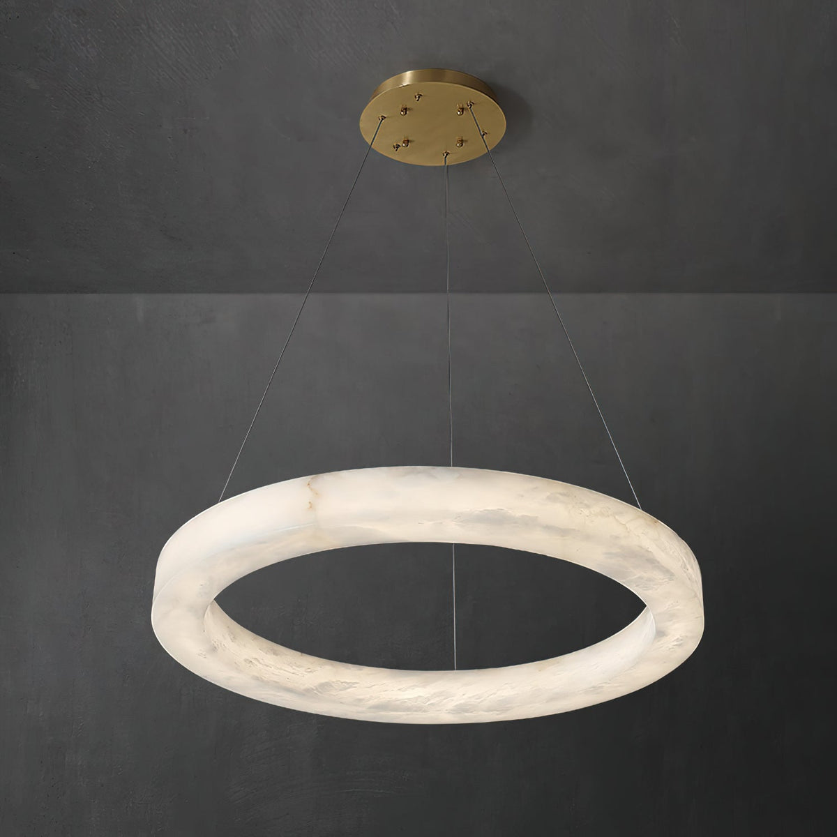 Plotuvyn Postmodern Luxury Ring Alabaster Chandelier