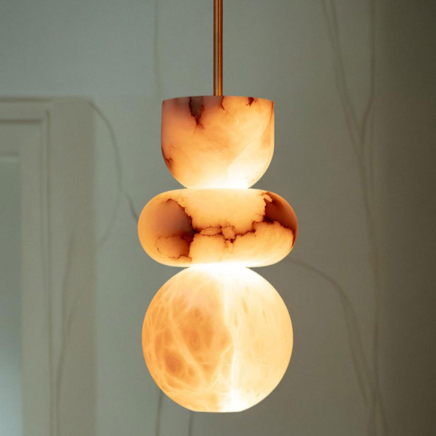 Irregular Shape  Alabaster Pendant Light