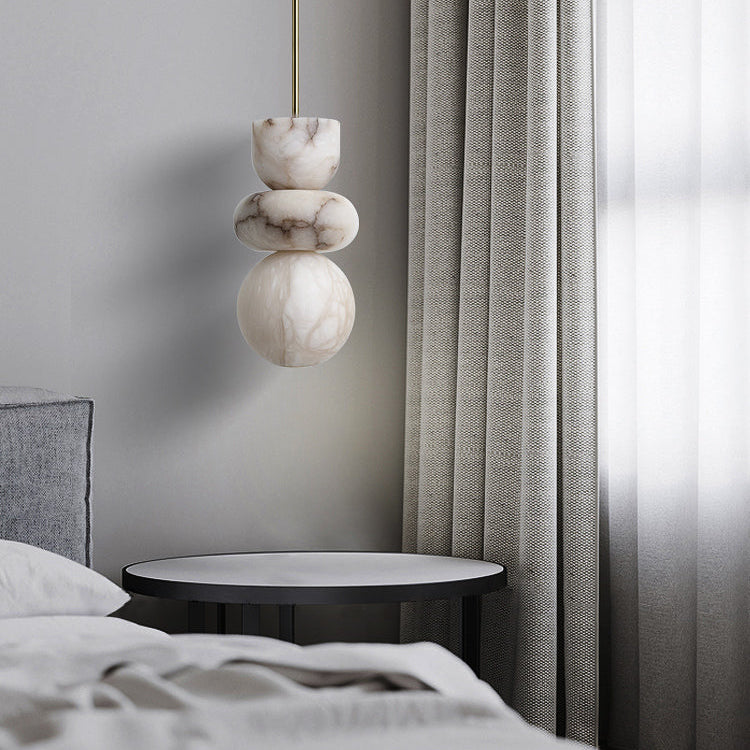 Irregular Shape  Alabaster Pendant Light