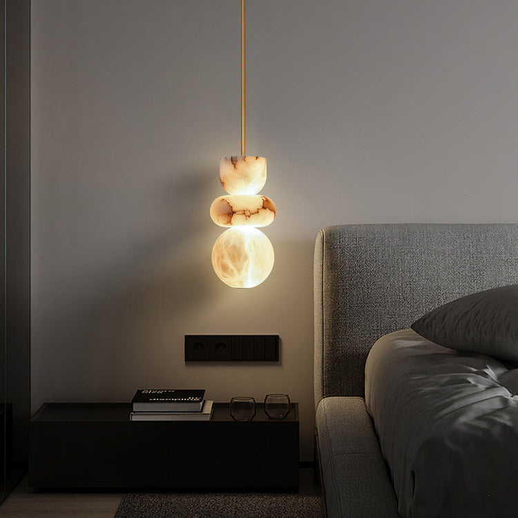 Irregular Shape  Alabaster Pendant Light
