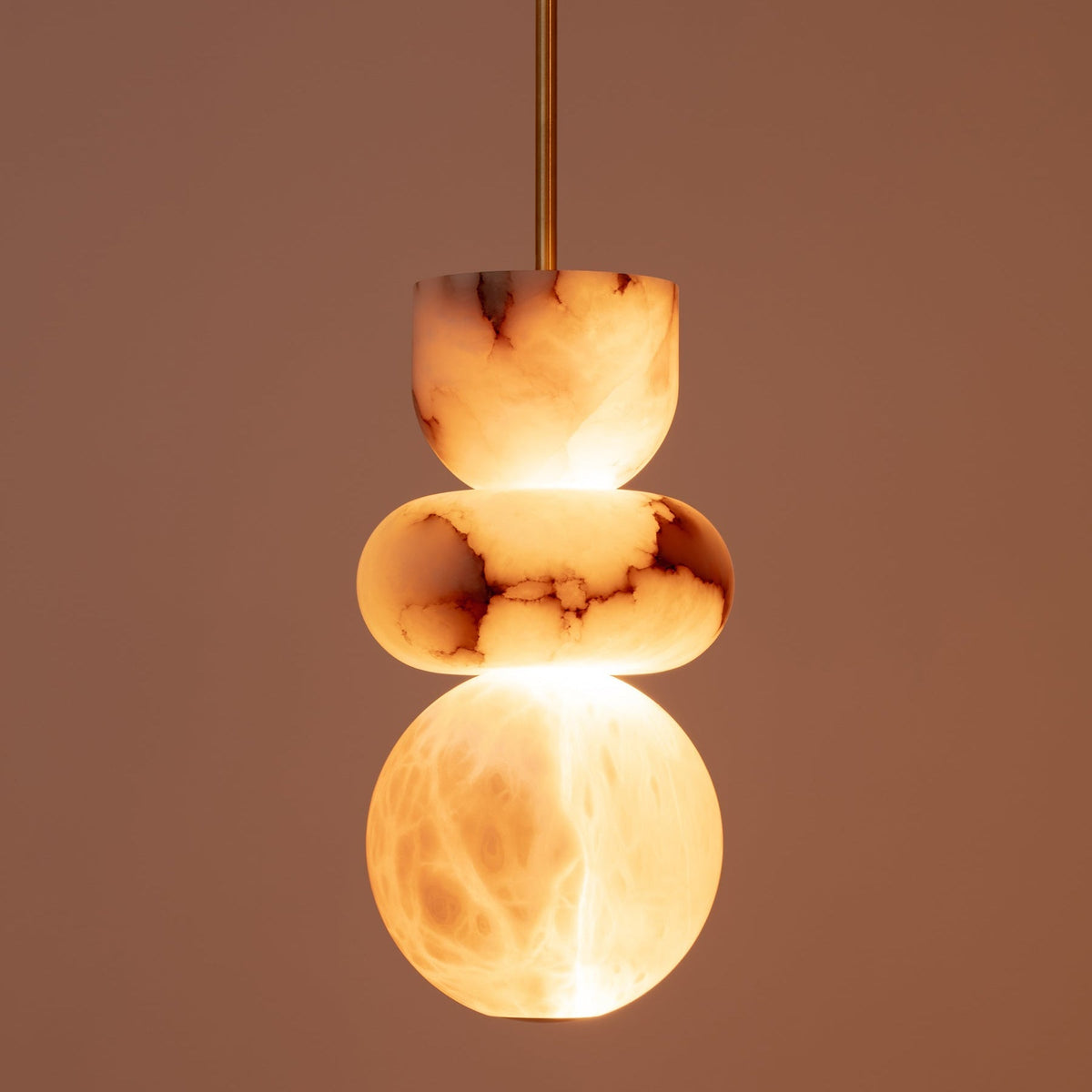 Irregular Shape  Alabaster Pendant Light