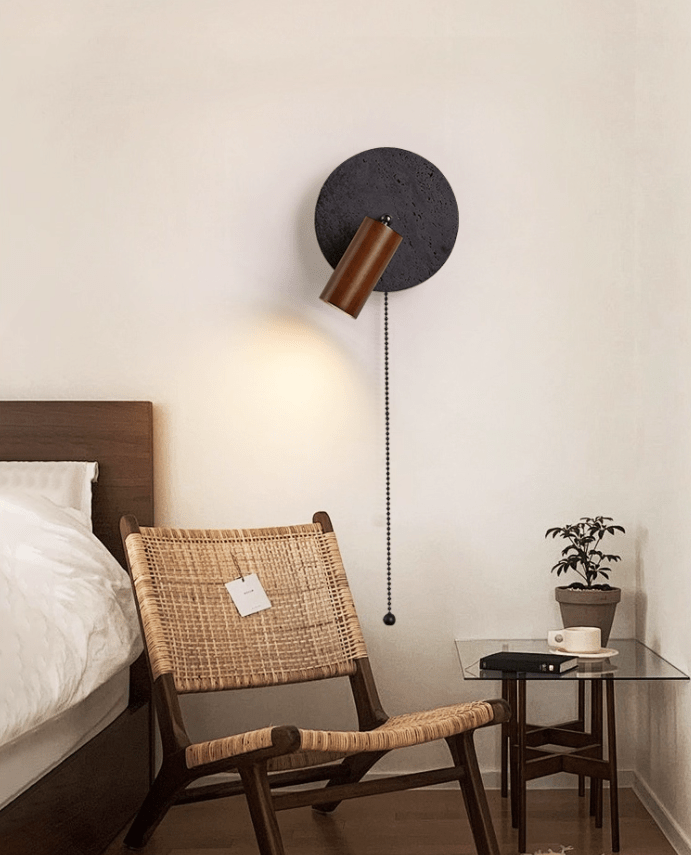 Jaxlen  Black Travertine Wall Sconce