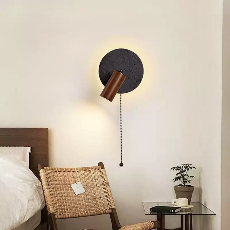 Jaxlen  Black Travertine Wall Sconce