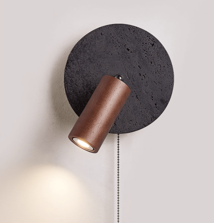 Jaxlen  Black Travertine Wall Sconce