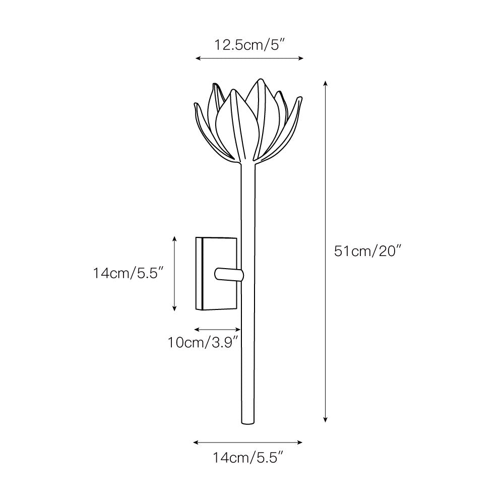 Ulfuvyn Modern Minimalist Brass Wall Lamp