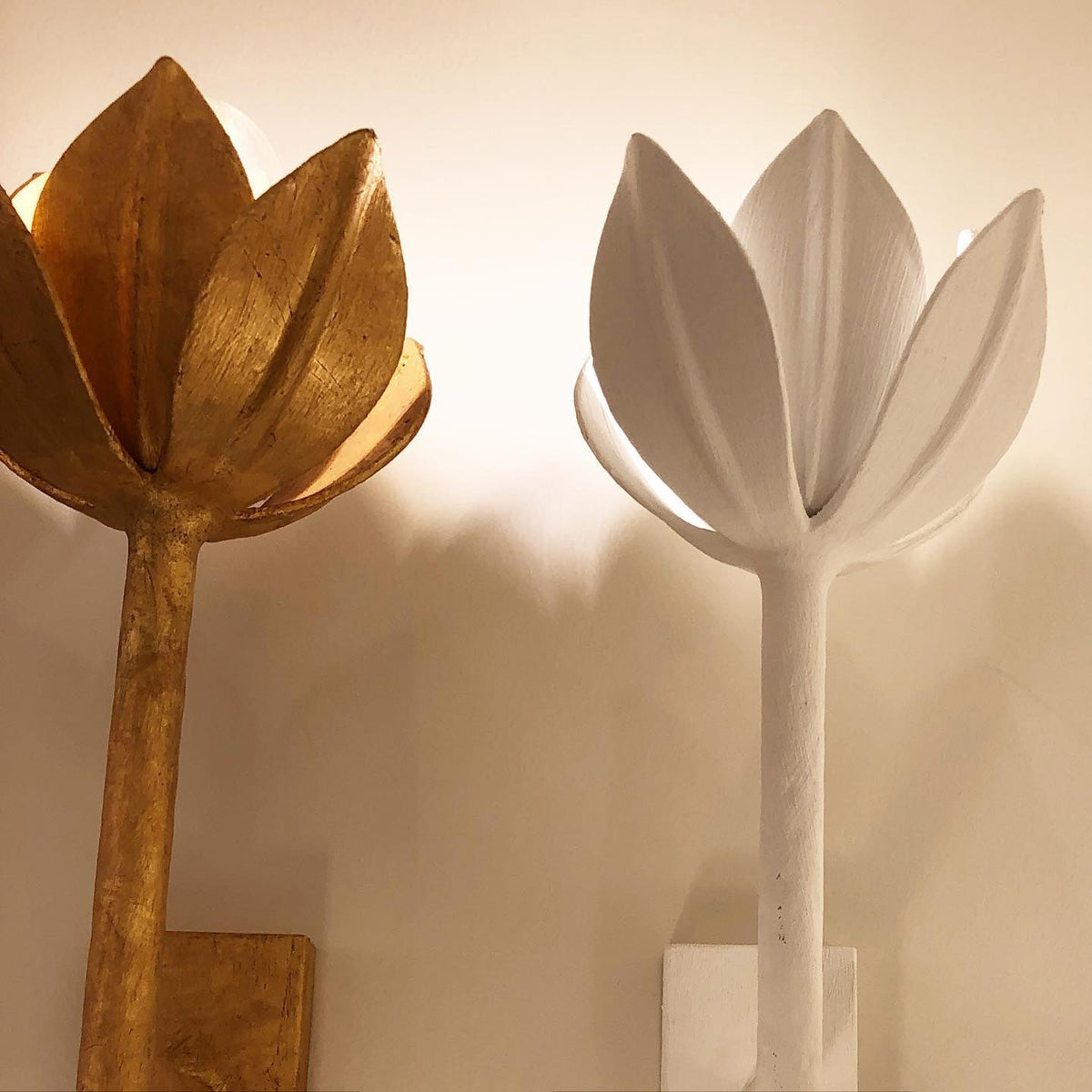 Clira Brass Lotus Bloom Wall Lamp