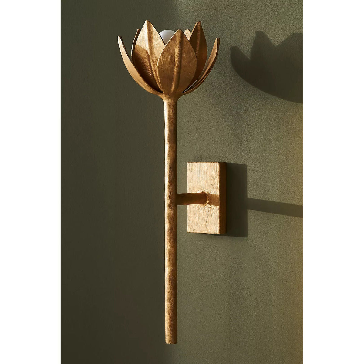 Clira Brass Lotus Bloom Wall Lamp