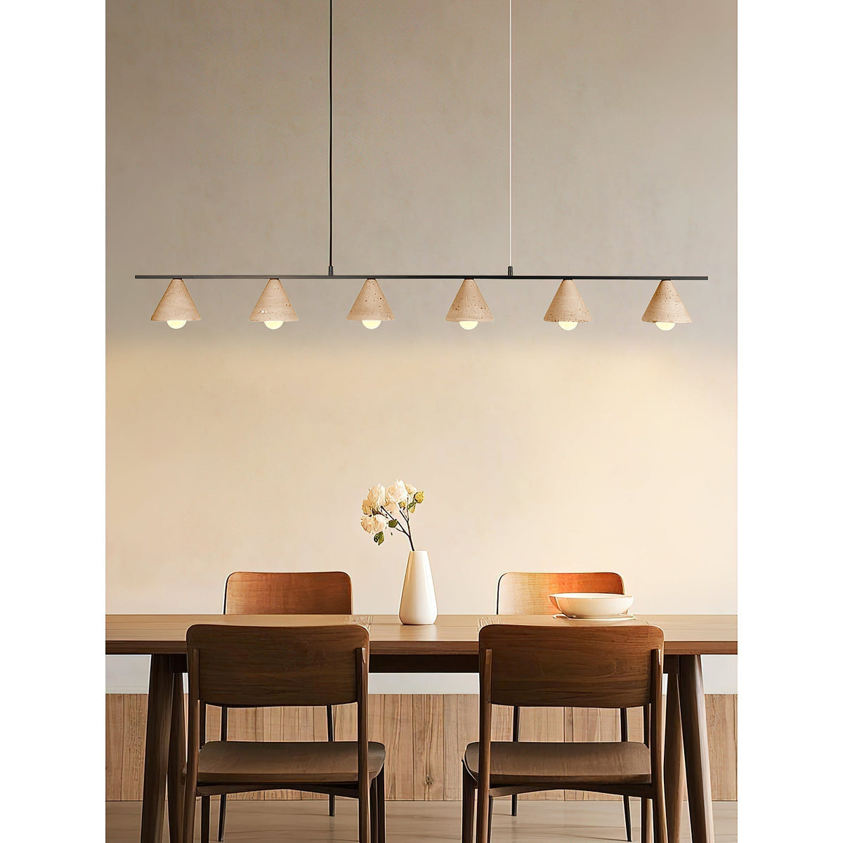 Ulfuvyi Modern Minimalist Travertine Pendant Lamp